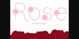 Rose Font Poster 1