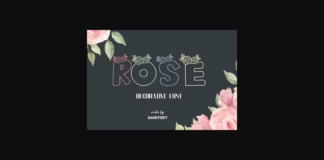 Rose Font Poster 1