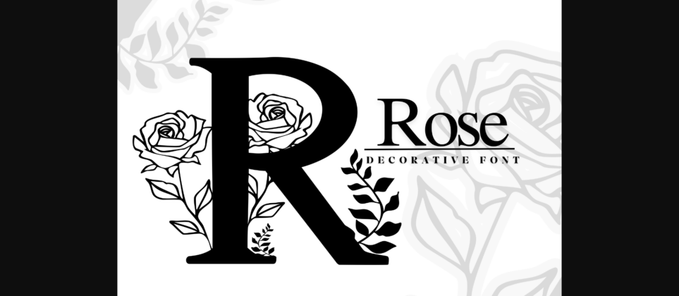 Rose Font Poster 3