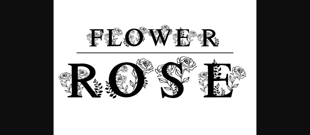 Rose Font Poster 4