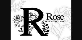 Rose Font Poster 1