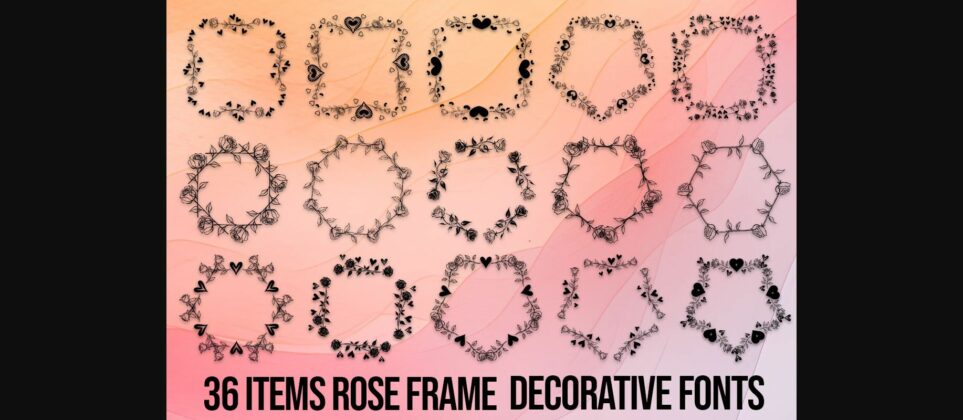 Rose Frame Font Poster 3