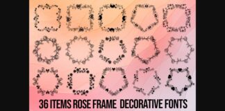 Rose Frame Font Poster 1