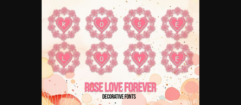 Rose Love Forever Font Poster 3