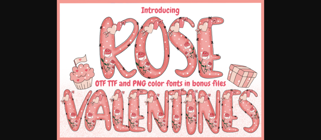 Rose Valentines Font Poster 3