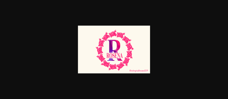 Rosena Monogram Font Poster 3