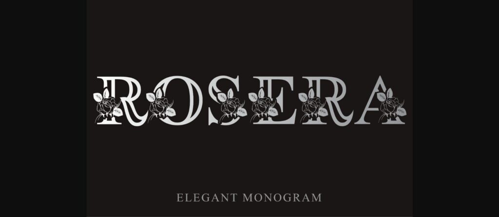 Rosera Monogram Font Poster 4