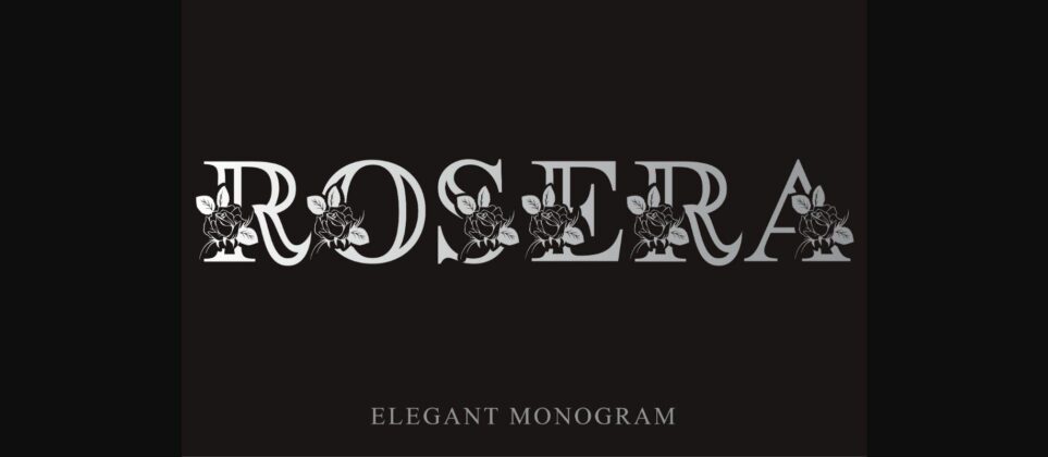 Rosera Monogram Font Poster 2