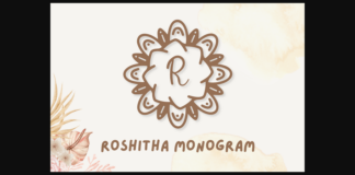 Rositha Monogram Font Poster 1