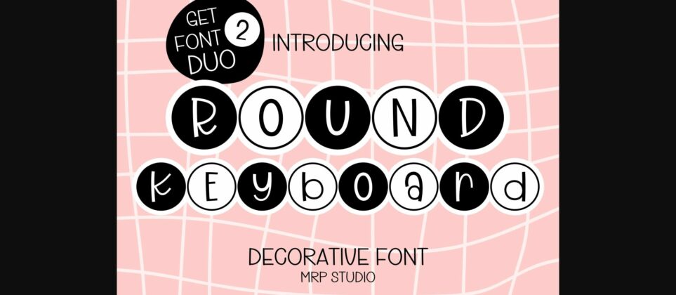 Round Keyboard Font Poster 3