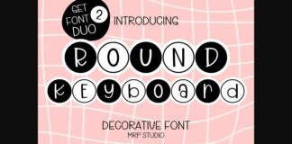 Round Keyboard Font Poster 1