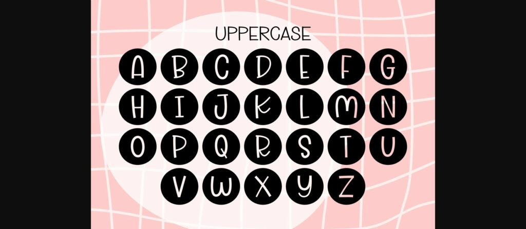 Round Keyboard Font Poster 6