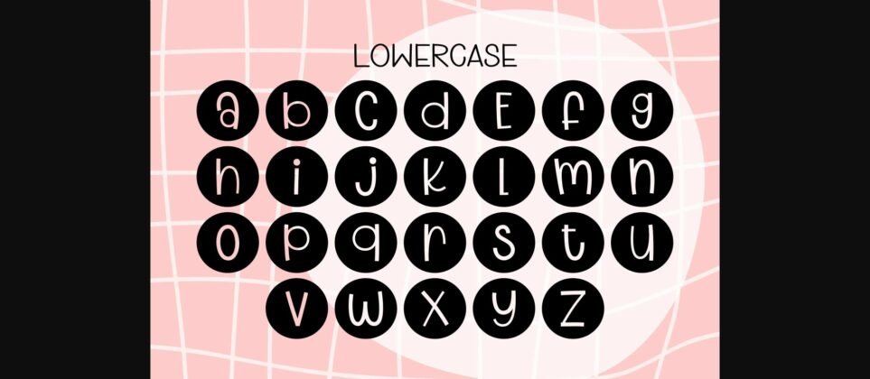 Round Keyboard Font Poster 7