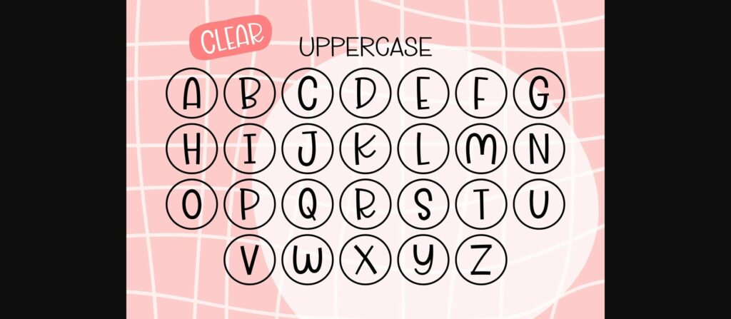 Round Keyboard Font Poster 9