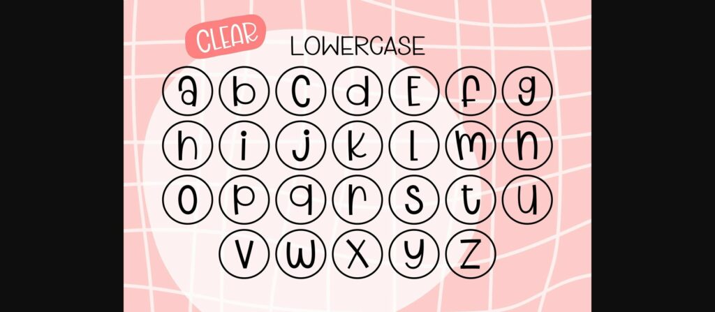 Round Keyboard Font Poster 10