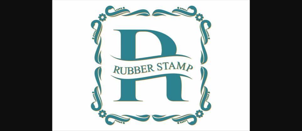 Rubber Stamp Font Poster 3