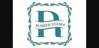 Rubber Stamp Font Poster 1