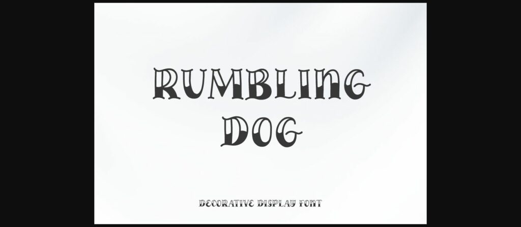 Rumbling Dog Font Poster 1