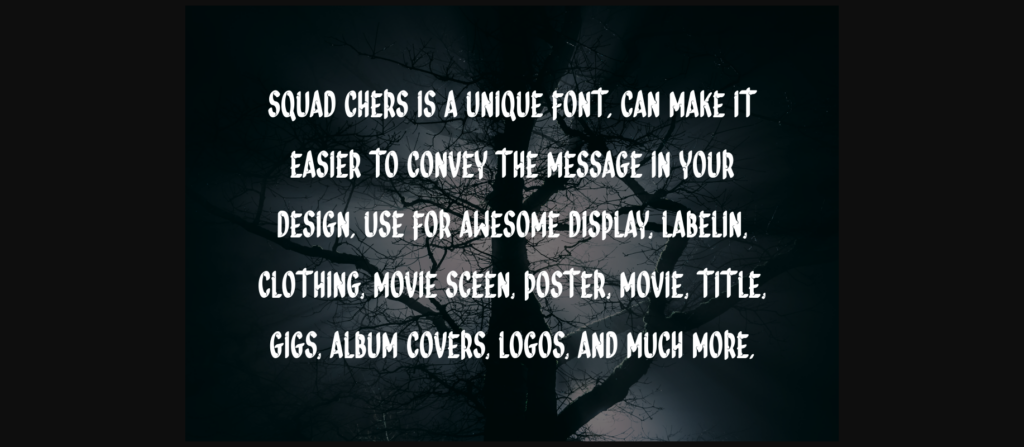 Squad Chers Font Poster 5