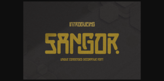 Sangor Font Poster 1