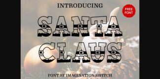 Santa Claus Font Poster 1