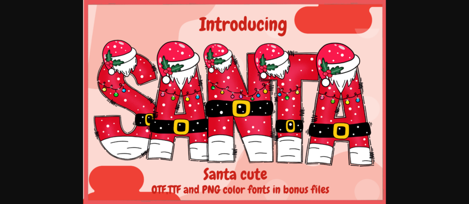 Santa Cute Font Poster 3