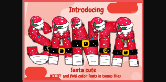 Santa Cute Font Poster 1