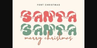 Santa Santa Font Poster 1