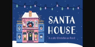 Santa House Font Poster 1