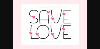 Save Love Font Poster 1