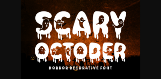 Scary October Font Poster 1