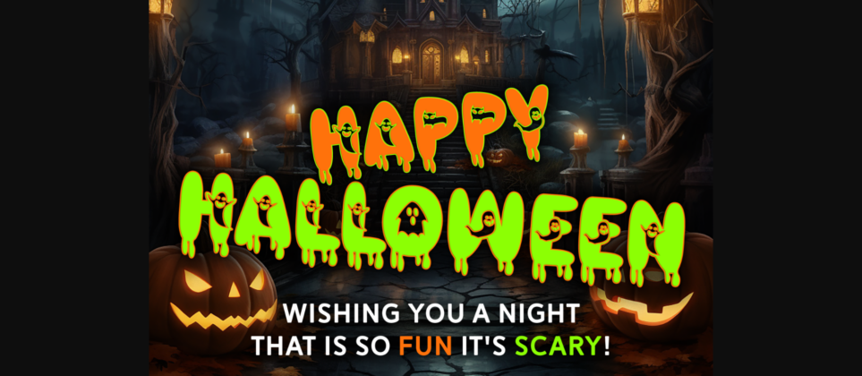 Scary October Font Poster 2
