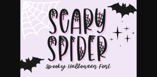Scary Spider Font Poster 1