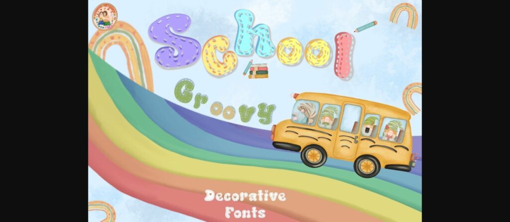 School Groovy Font Poster 9