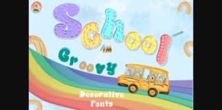 School Groovy Font Poster 1