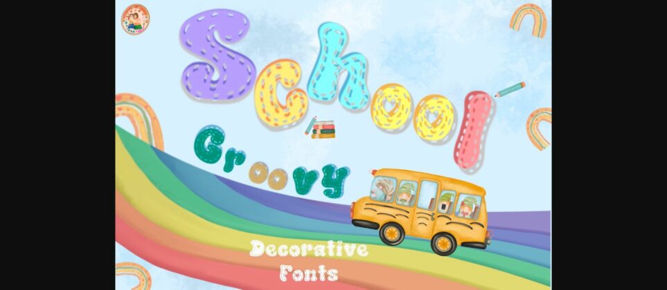 School Groovy Font Poster 1