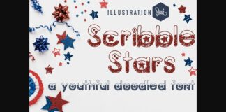 Scribble Stars Font Poster 1