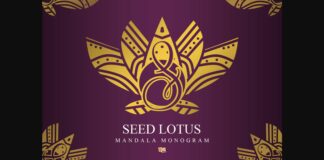 Seed Lotus Mandala Font Poster 1