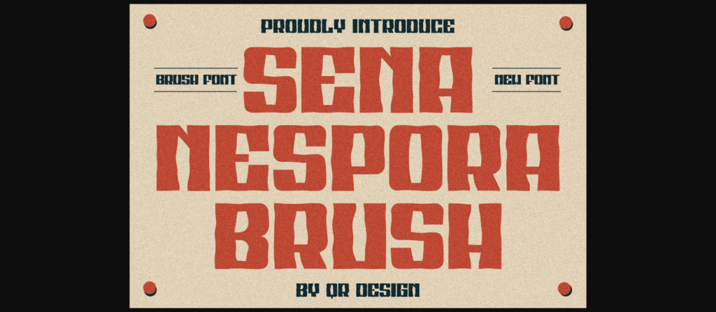 Sena Nespora Brush Font Poster 3