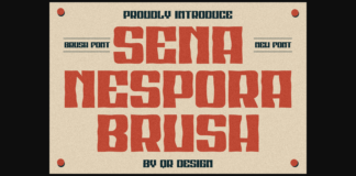 Sena Nespora Brush Font Poster 1