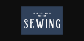 Sewing Font Poster 1