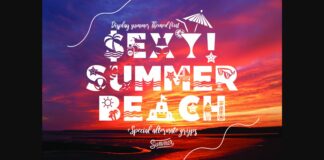 Sexy Summer Beach Font Poster 1