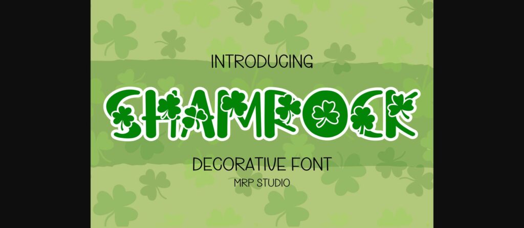 Shamrock Font Poster 3