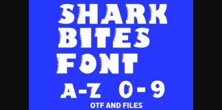 Shark Bites Font Poster 1