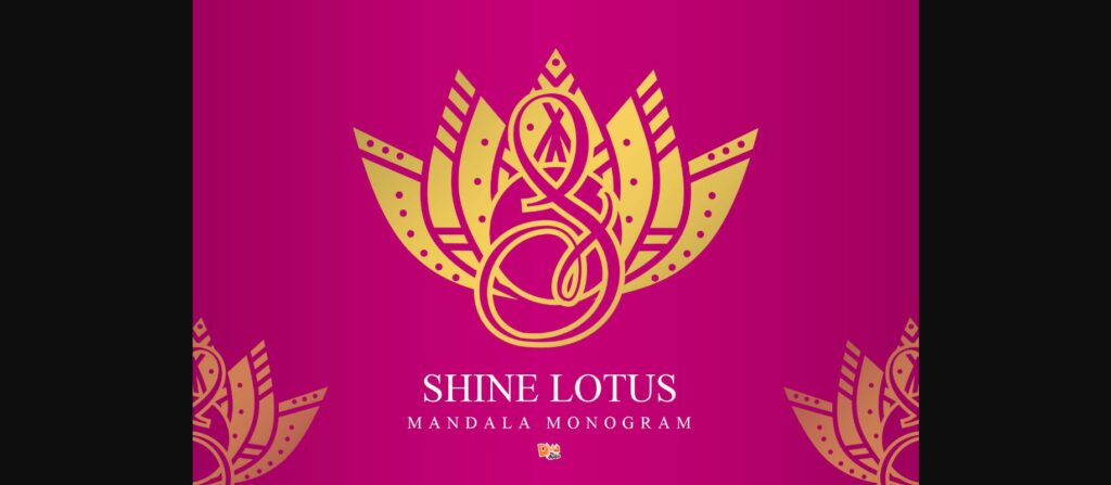 Shine Lotus Mandala Font Poster 1