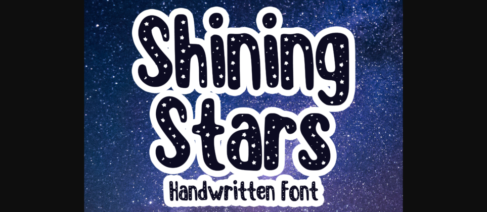 Shining Stars Font Poster 3