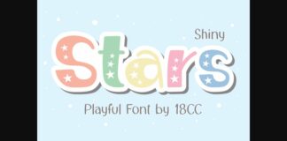 Shiny Stars Font Poster 1