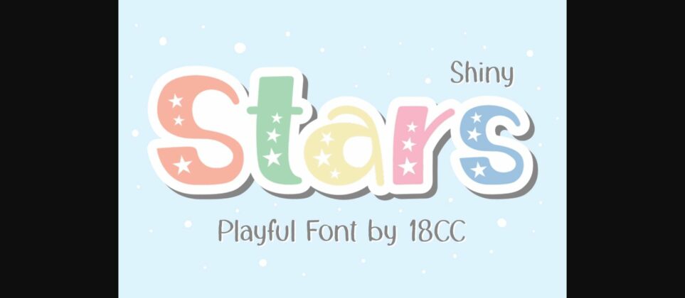 Shiny Stars Font Poster 1