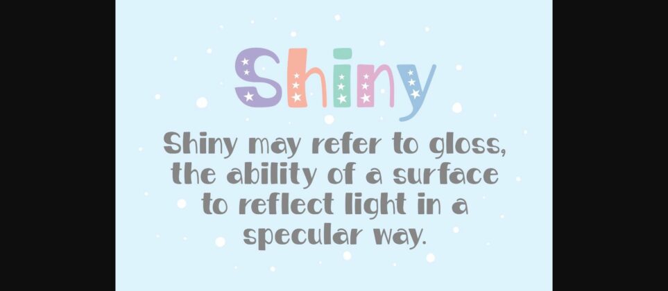 Shiny Stars Font Poster 5