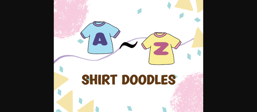 Shirt Doodles Font Poster 3